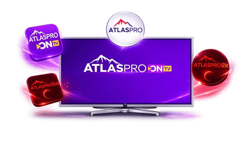 Atlas Pro ONTV : applications affichées sur un téléviseur connecté
